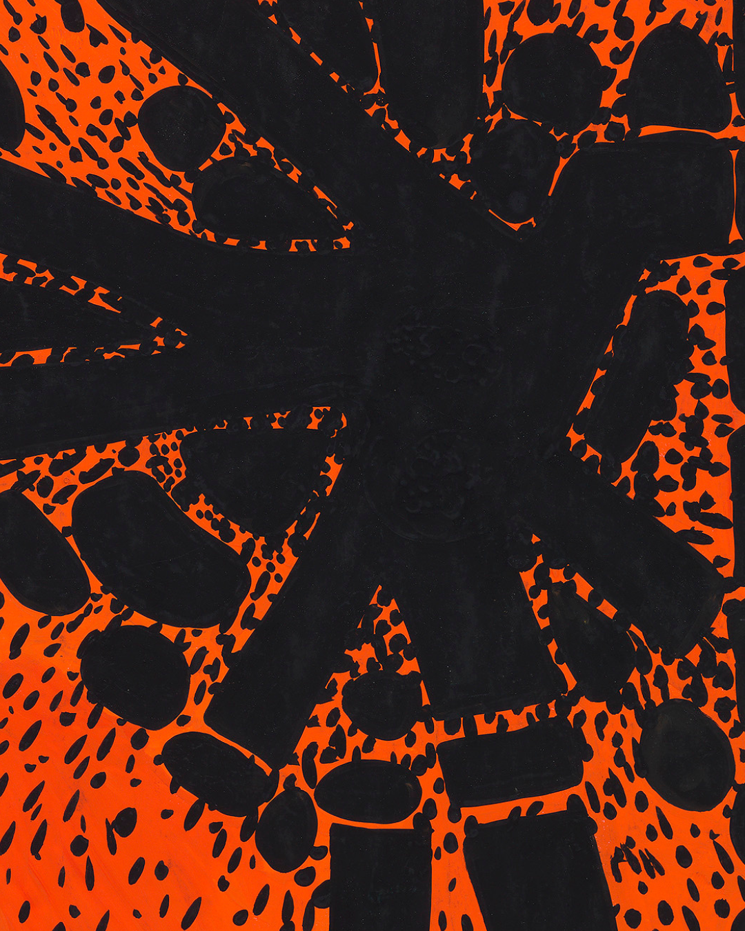 Diseño Textil Original Años 70 - Gouache abstracto "Composición 10"
