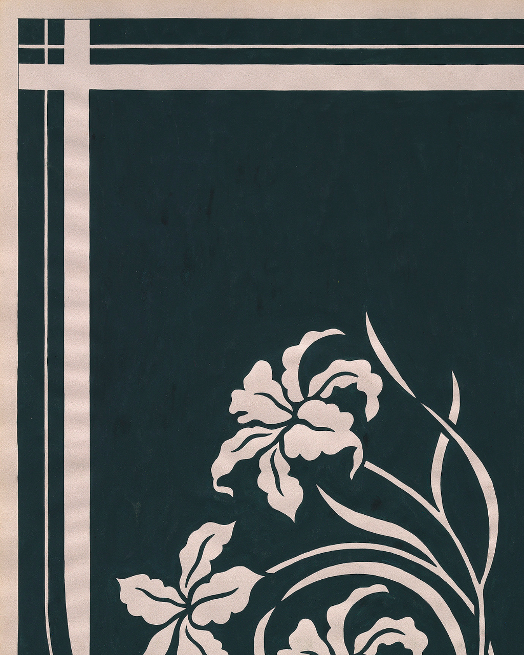 Diseño Textil Original Años 70 - Gouache abstracto "Composición 11"