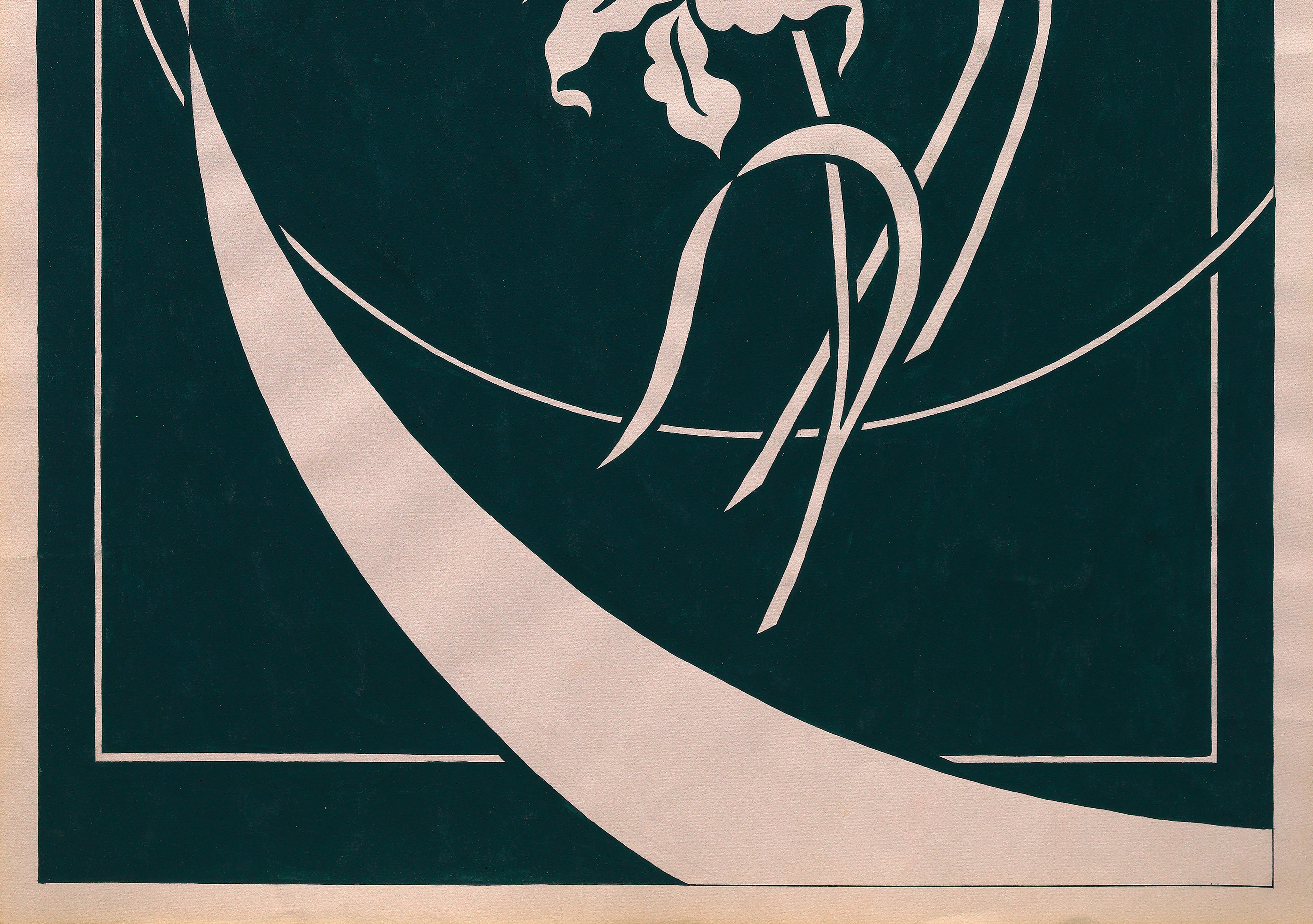 Diseño Textil Original Años 70 - Gouache abstracto "Composición 11"