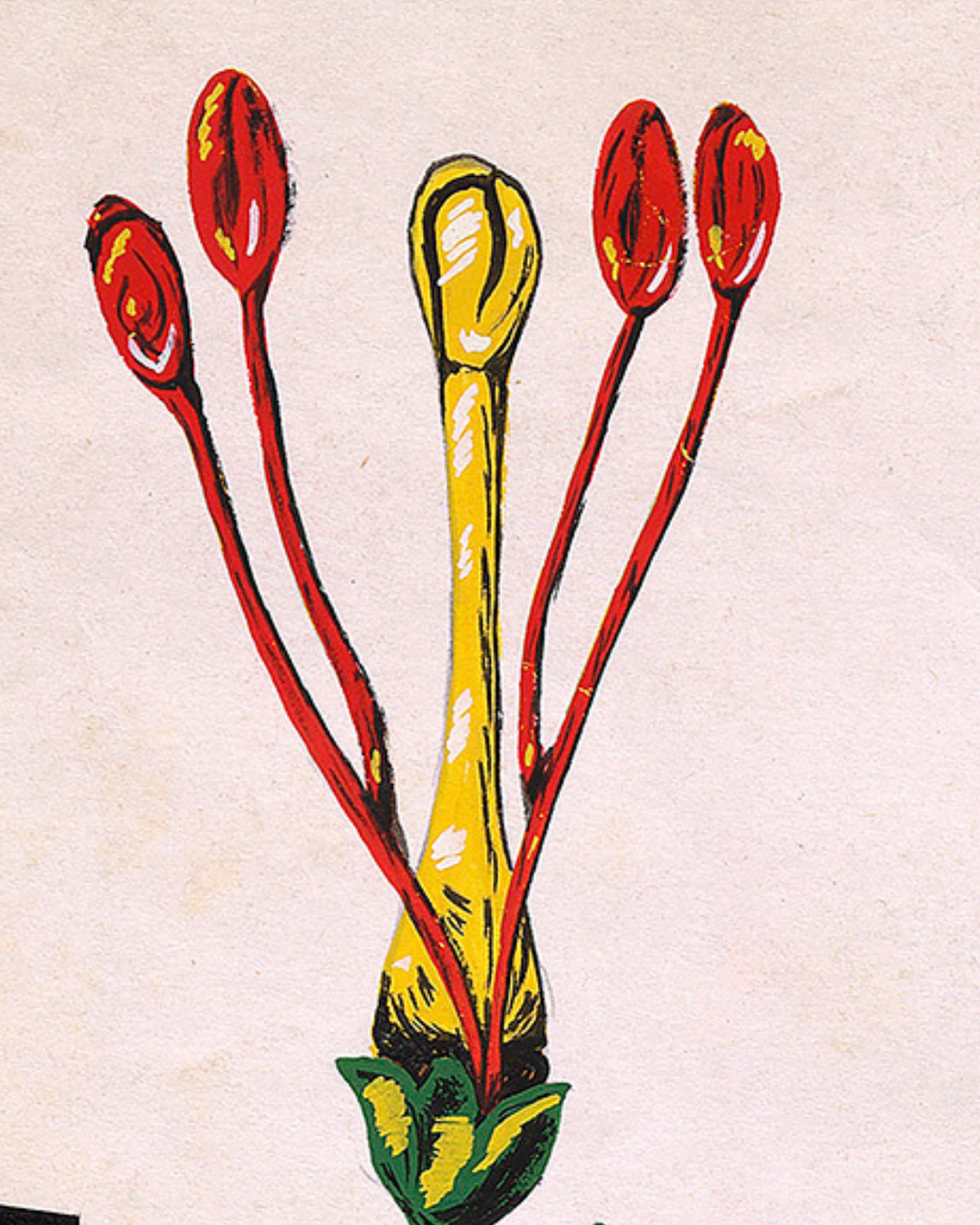 Diseño textil Original Años 70 - Gouache Abstracto "Composición 14"