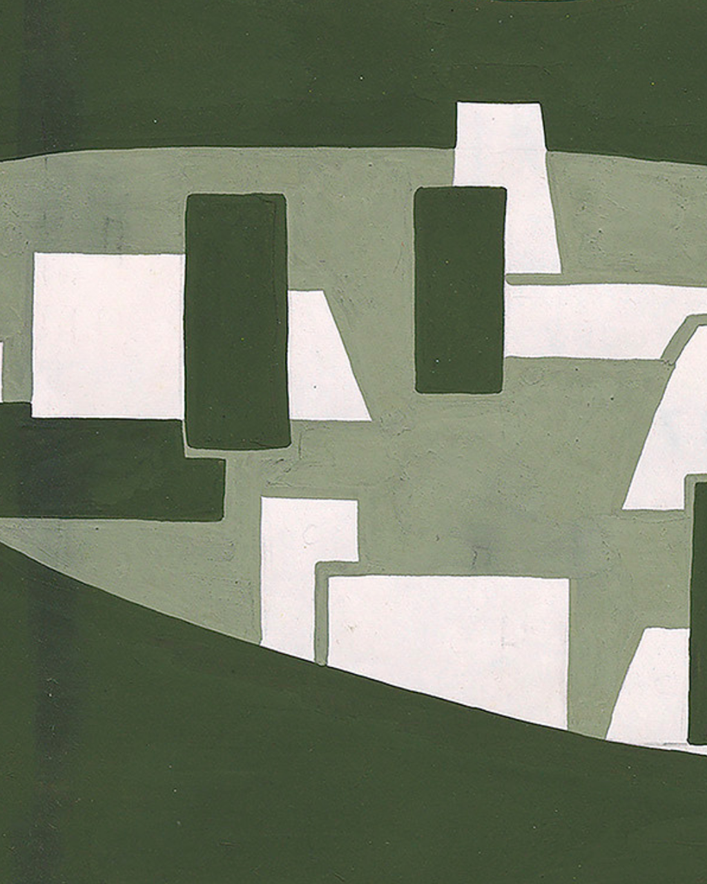 Diseño Textil Original Años 70 - Gouache Abstracto "Composición 19"