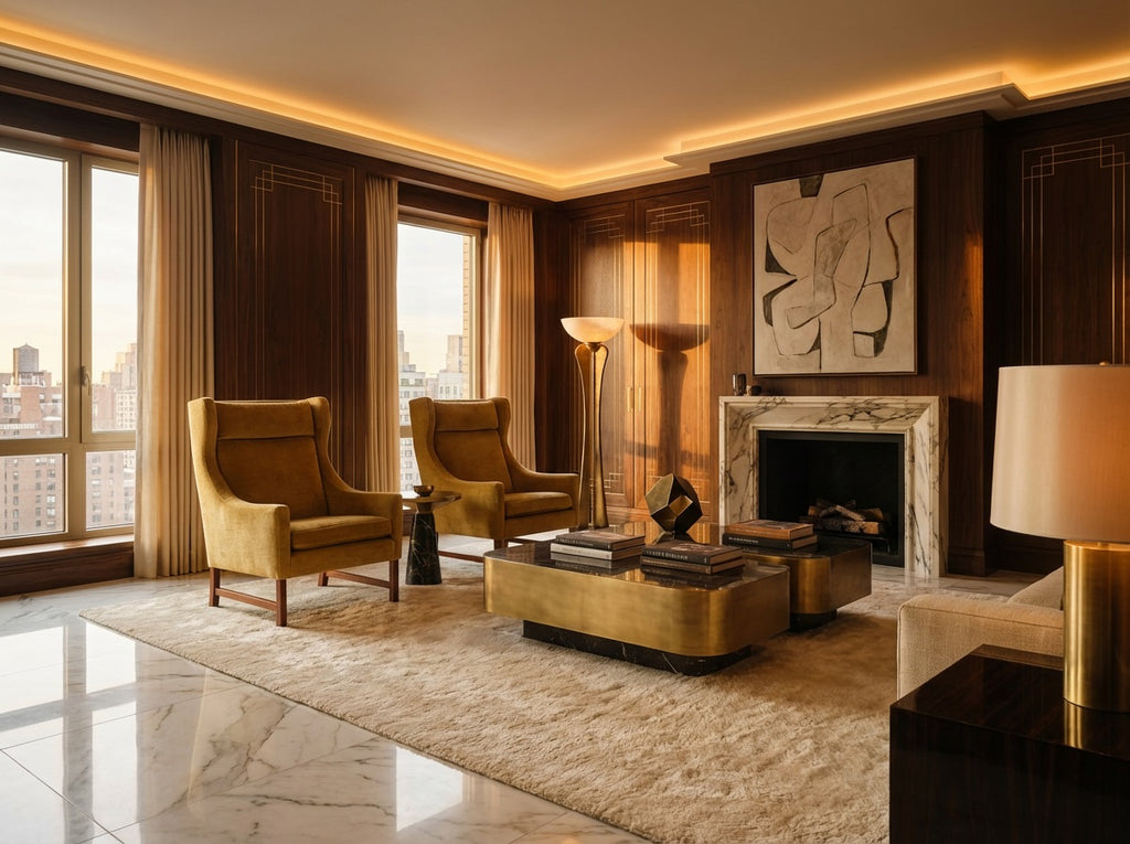 Pareja de Sillones Mid-Century en Terciopelo Mostaza