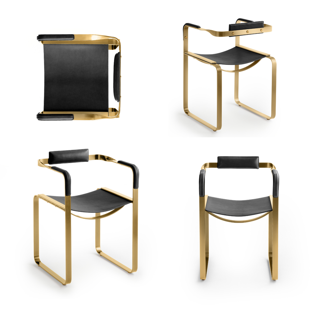 Silla Wanderlust - Personalizable y hecho a mano en piel vacuna y acero