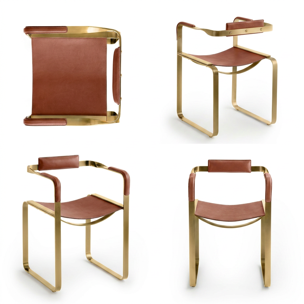 Silla Wanderlust - Personalizable y hecho a mano en piel vacuna y acero