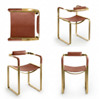 Silla Wanderlust - Personalizable y hecho a mano en piel vacuna y acero