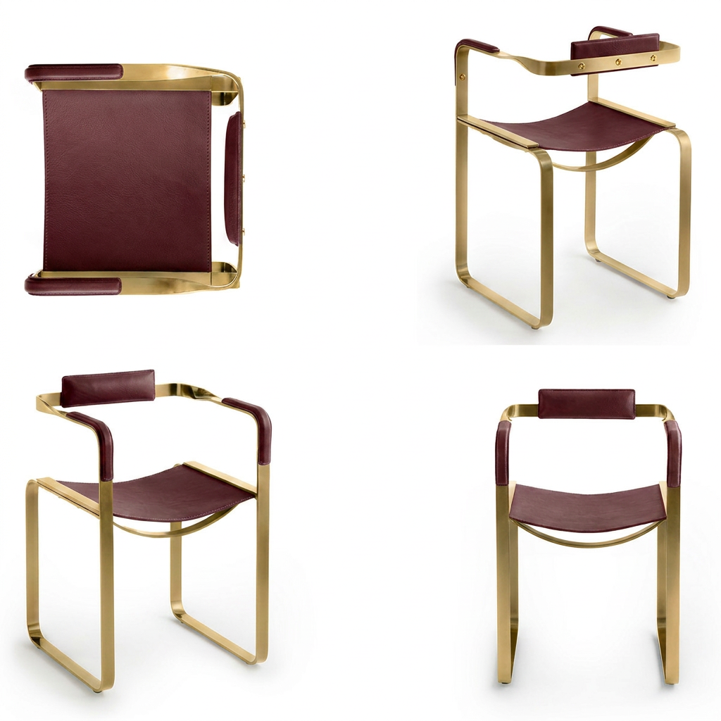 Silla Wanderlust - Personalizable y hecho a mano en piel vacuna y acero