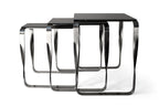 Mesa Auxiliar Nest - Diseño Contemporáneo en Metal y Cristal
