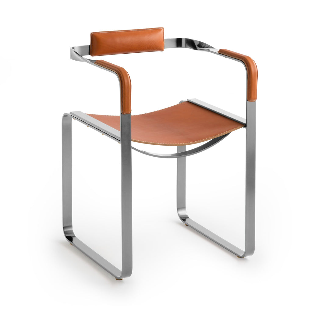 Silla Wanderlust - Personalizable y hecho a mano en piel vacuna y acero