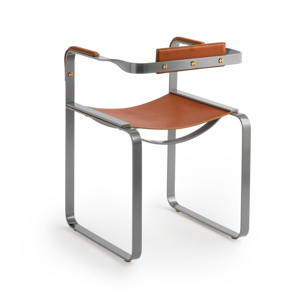 Silla Wanderlust - Personalizable y hecho a mano en piel vacuna y acero