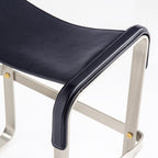 Taburete de bar Wanderlust - Hecho a mano en cuero y acero, personalizable