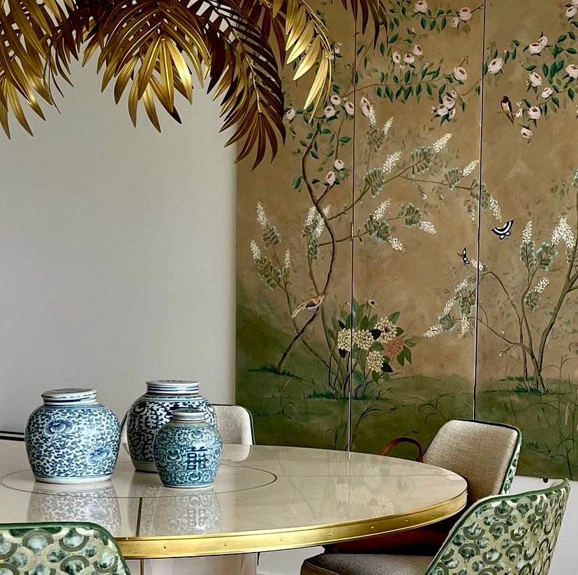 Mesa Antique Boutique Redonda - Mid-Century con Base Central