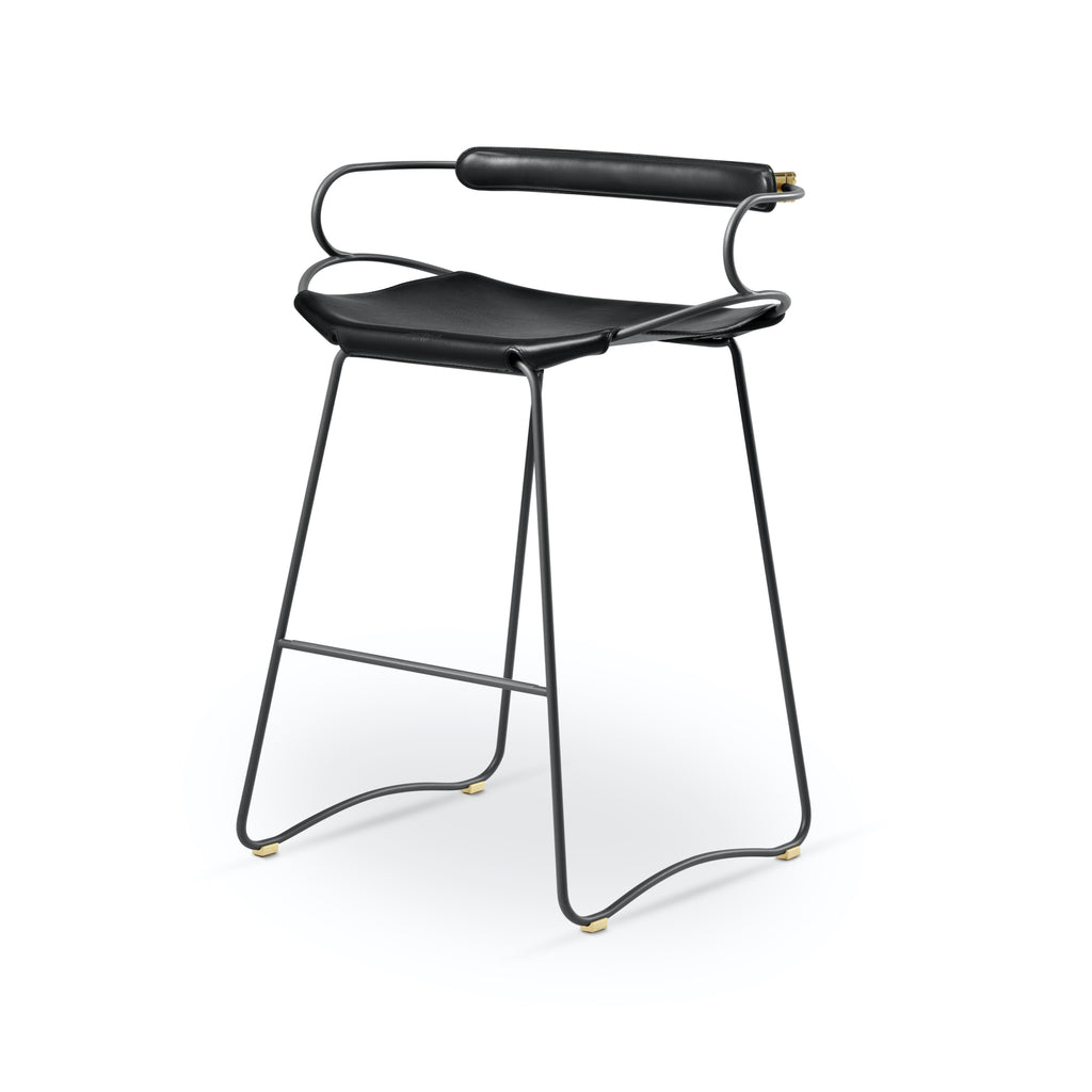 Hug Taburete de cocina con respaldo - Hecho a mano y personalizable