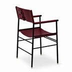 Repose Chair - Handmade in Cowhide Leather with Brass Accents, Fully Customizable