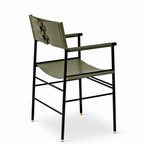 Repose Chair - Handmade in Cowhide Leather with Brass Accents, Fully Customizable