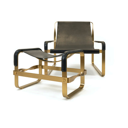 Wanderlust Chaise Longue Handcrafted in Leather & Metal